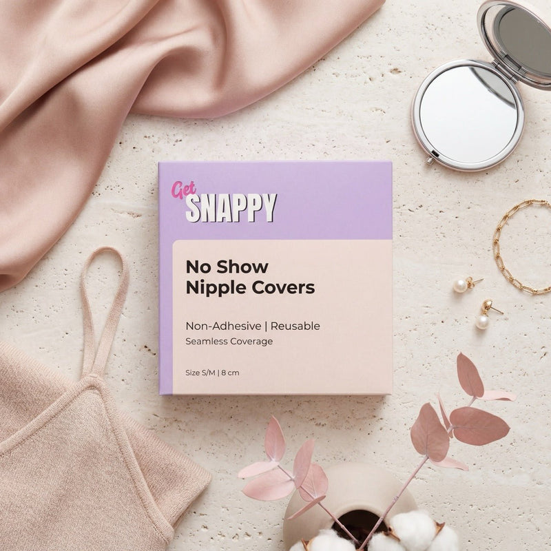 Non - Adhesive Reusable Nipple Covers - Get Snappy