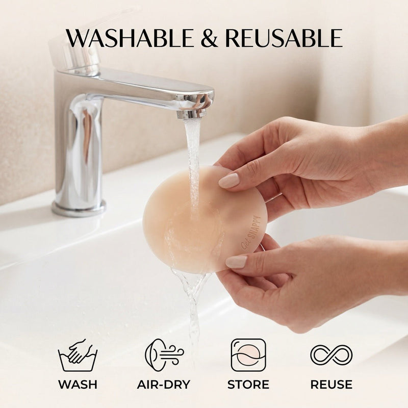 Non - Adhesive Reusable Nipple Covers - Get Snappy